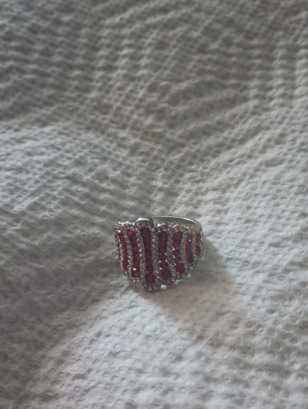 Lab Created Ruby And Crystal Accents Ring Size 9